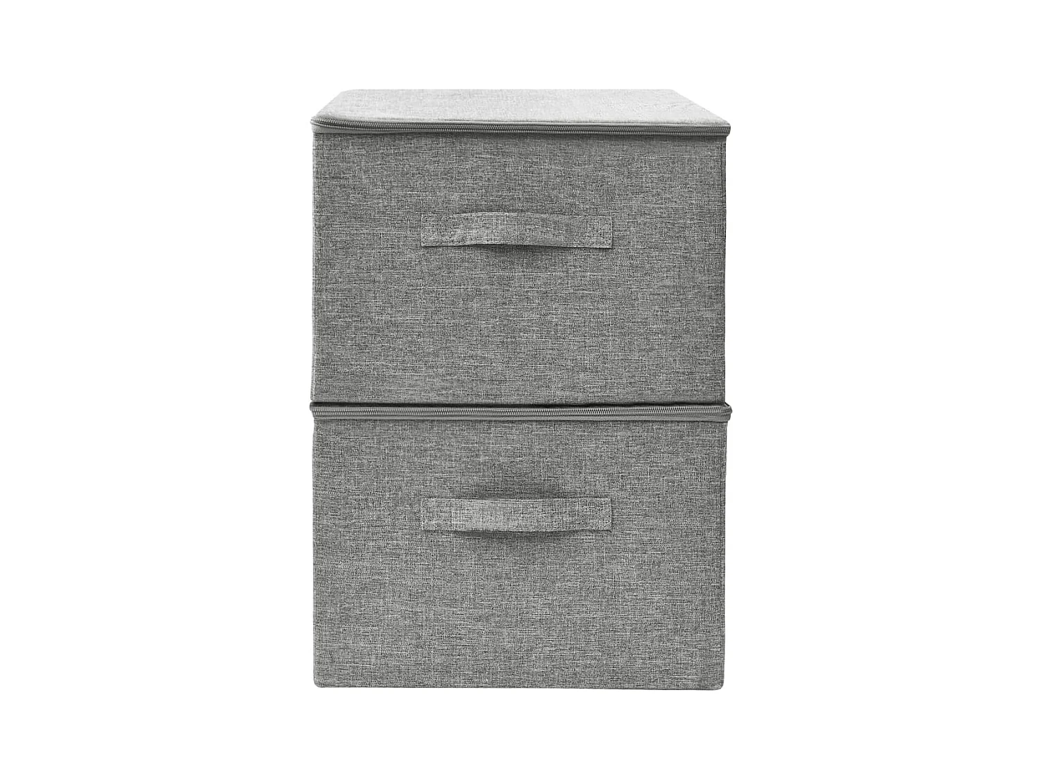 Boîtes de rangement 2 pcs Tissu 43x34x23 cm Gris