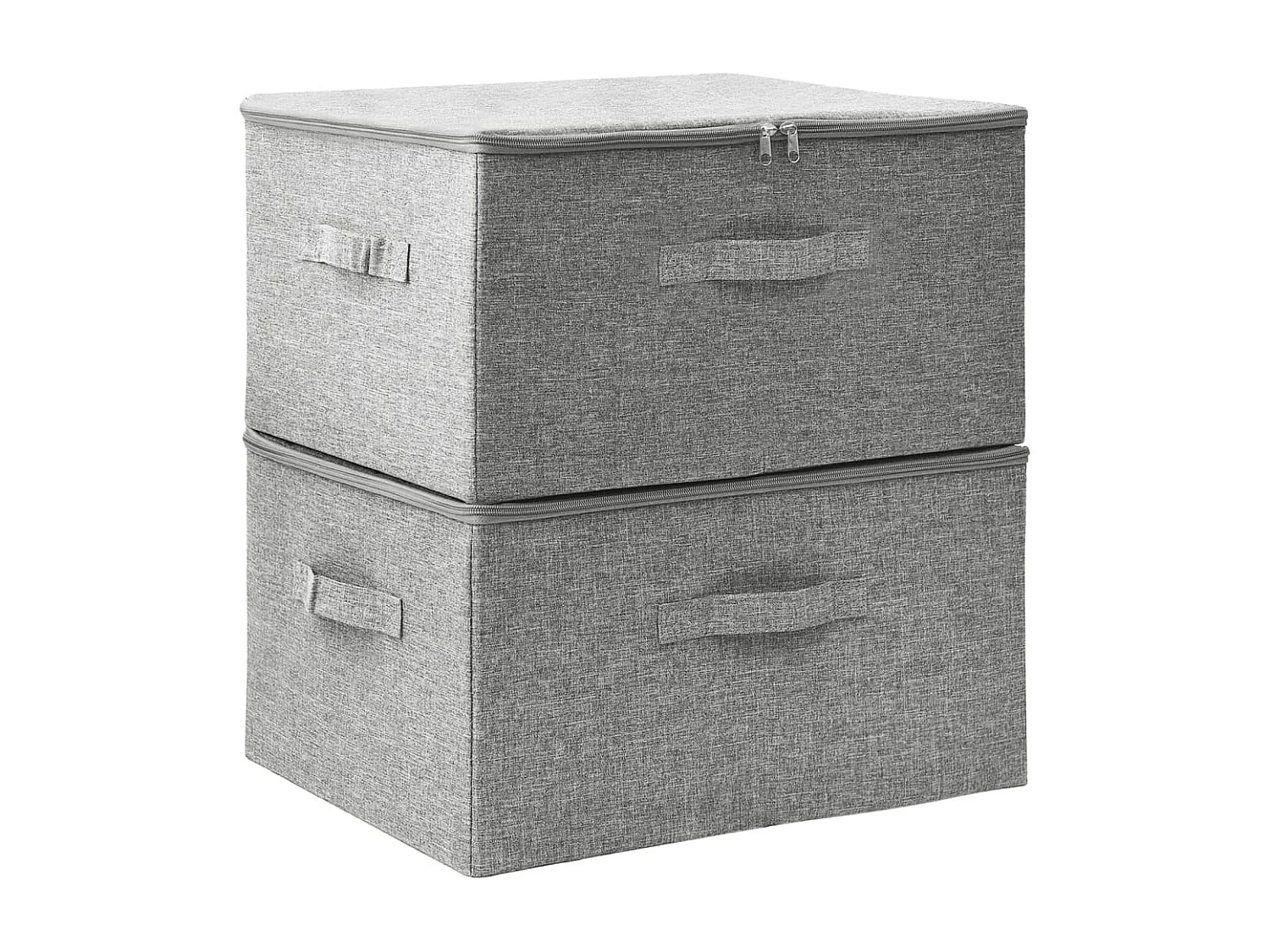 Opbergdozen 2 stuks Stof 43x34x23 cm Grijs