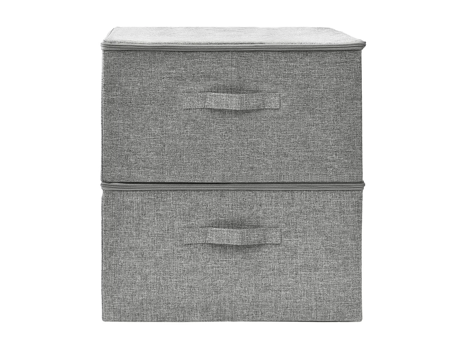 Opbergdozen 2 stuks Stof 43x34x23 cm Grijs