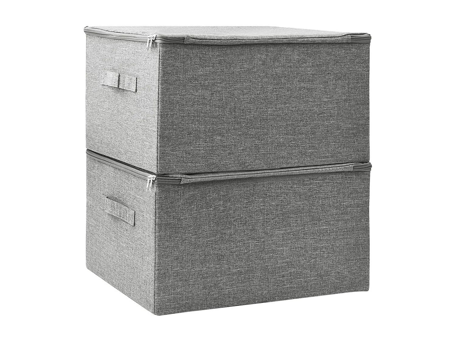 Opbergdozen 2 stuks Stof 43x34x23 cm Grijs