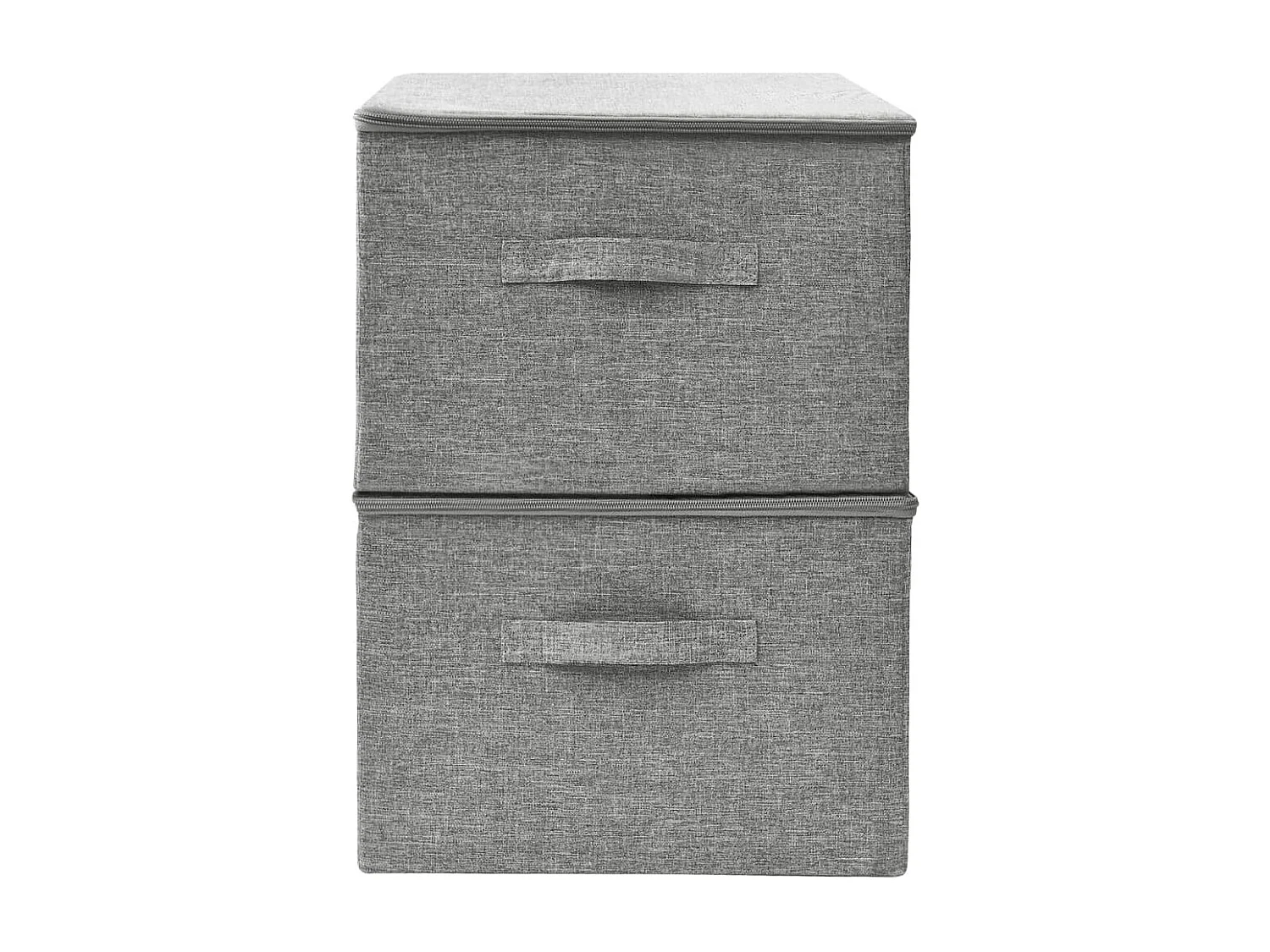 Opbergdozen 2 stuks Stof 43x34x23 cm Grijs