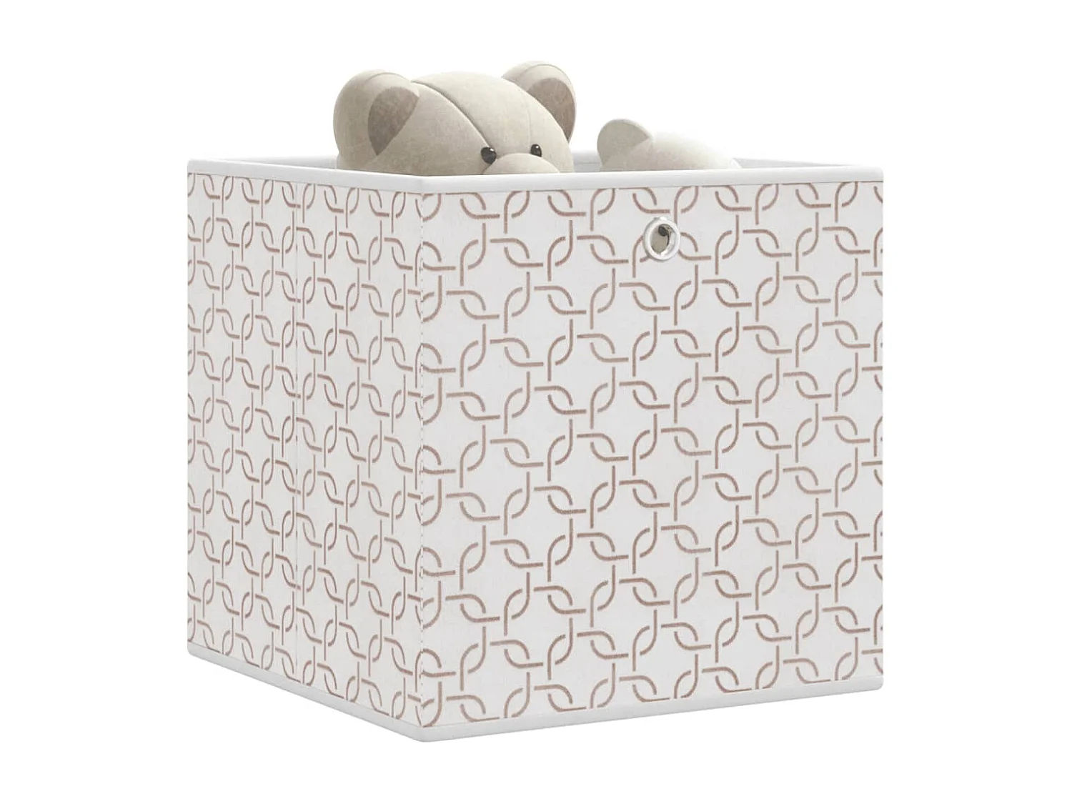 Boîtes de rangement pliables 4 pcs crème tissu intissé