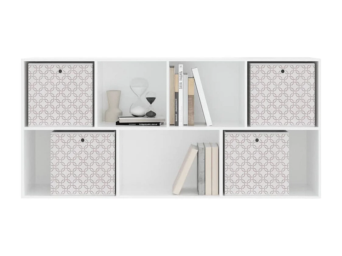 Boîtes de rangement pliables 4 pcs crème tissu intissé