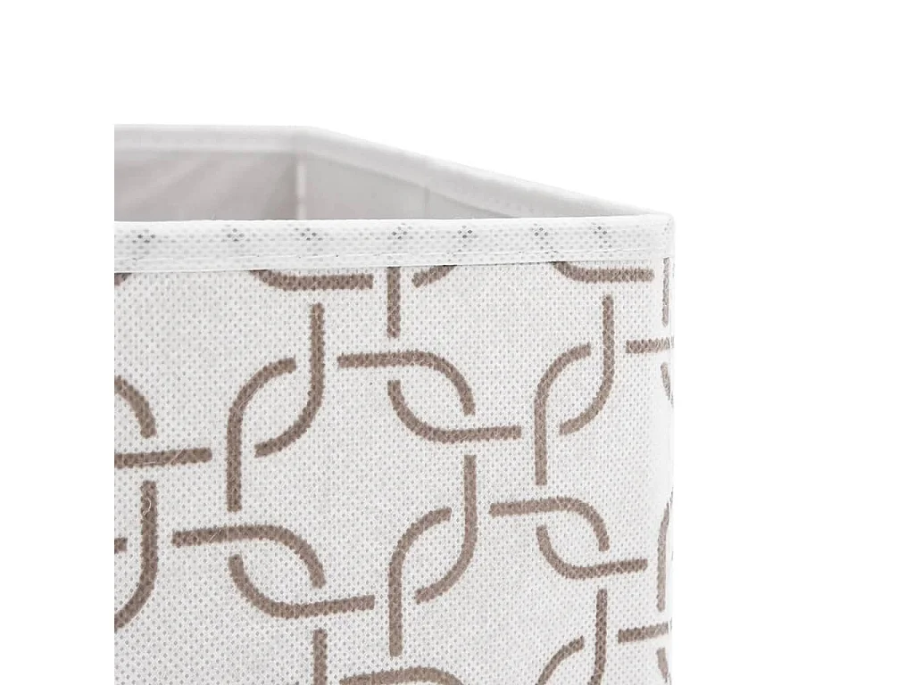 Boîtes de rangement pliables 4 pcs crème tissu intissé