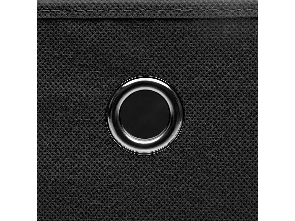 Boîtes de rangement avec couvercle 10 pcs Noir 32x32x32cm Tissu