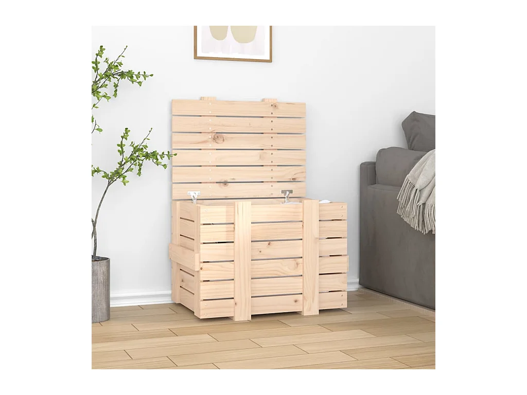 Boîte de rangement 58x40,5x42 cm Bois massif de pin