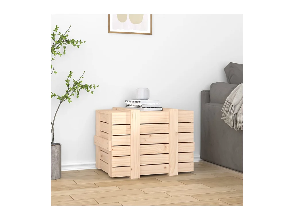 Boîte de rangement 58x40,5x42 cm Bois massif de pin