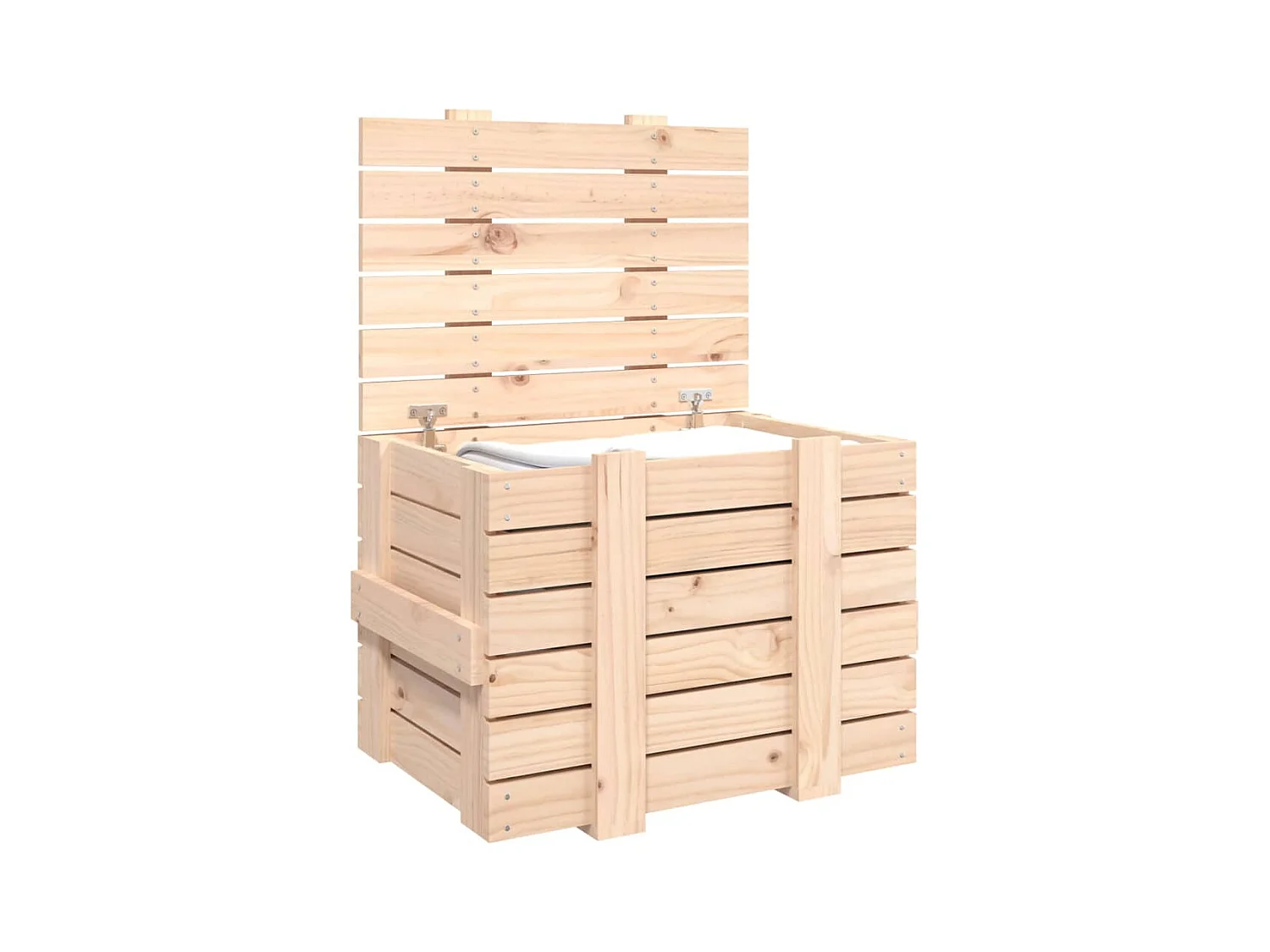 Boîte de rangement 58x40,5x42 cm Bois massif de pin