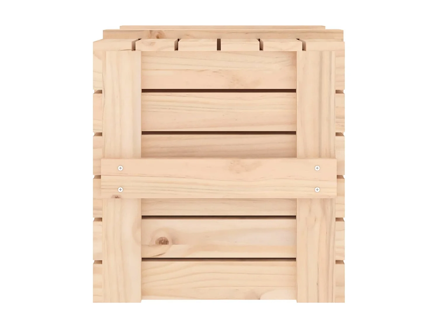 Boîte de rangement 58x40,5x42 cm Bois massif de pin