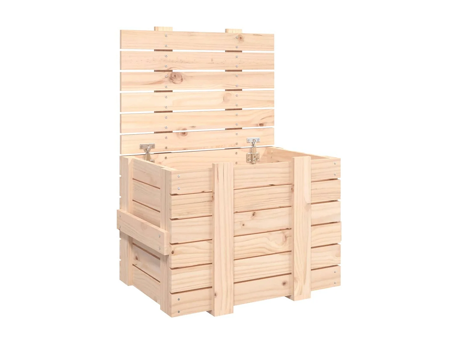 Boîte de rangement 58x40,5x42 cm Bois massif de pin