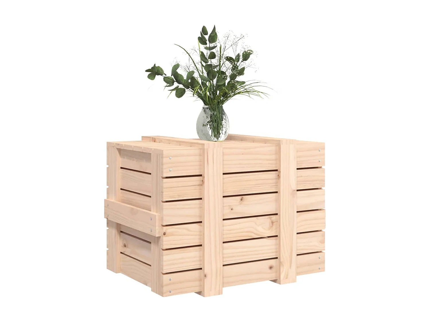 Boîte de rangement 58x40,5x42 cm Bois massif de pin