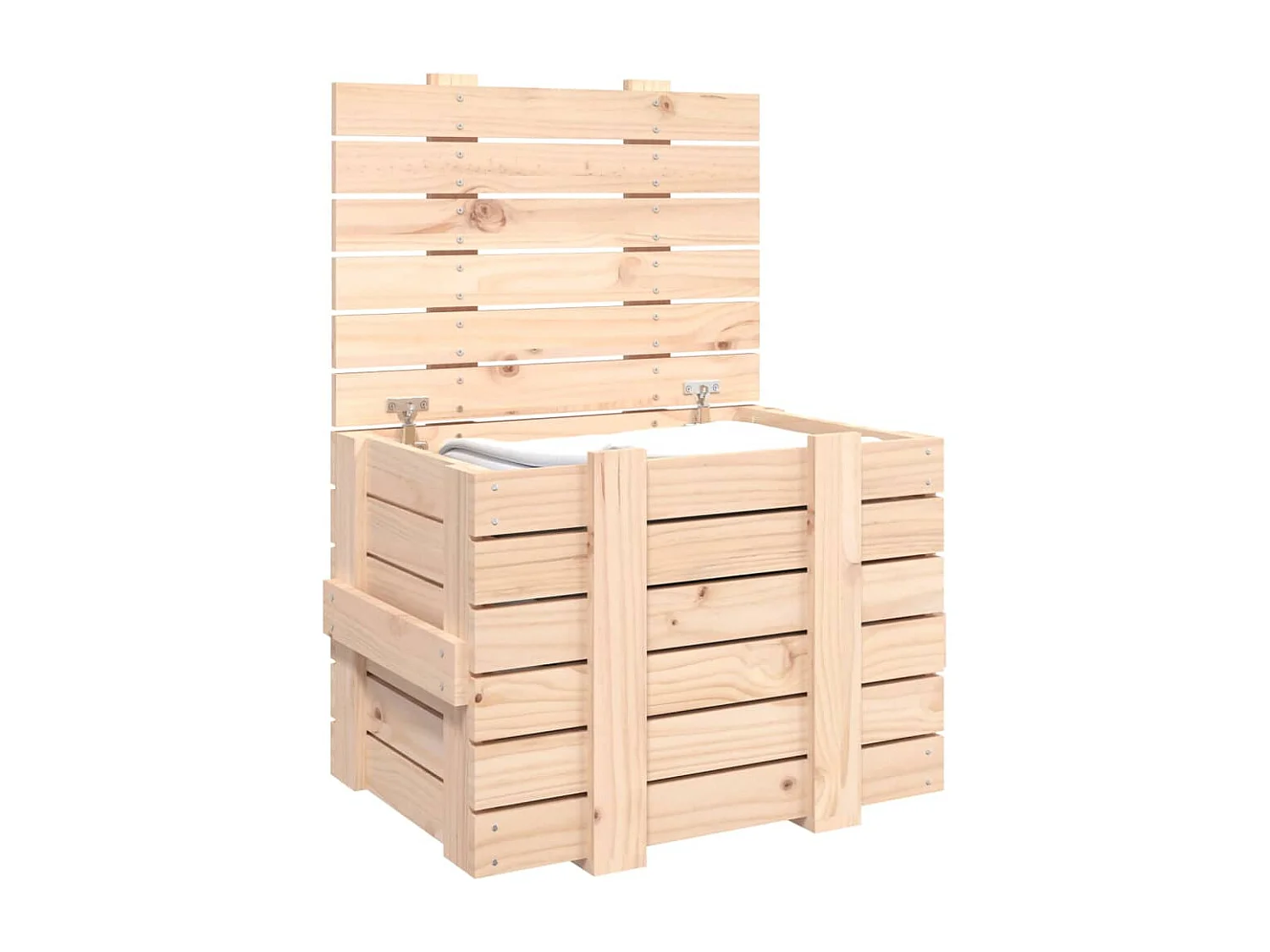 Boîte de rangement 58x40,5x42 cm Bois massif de pin