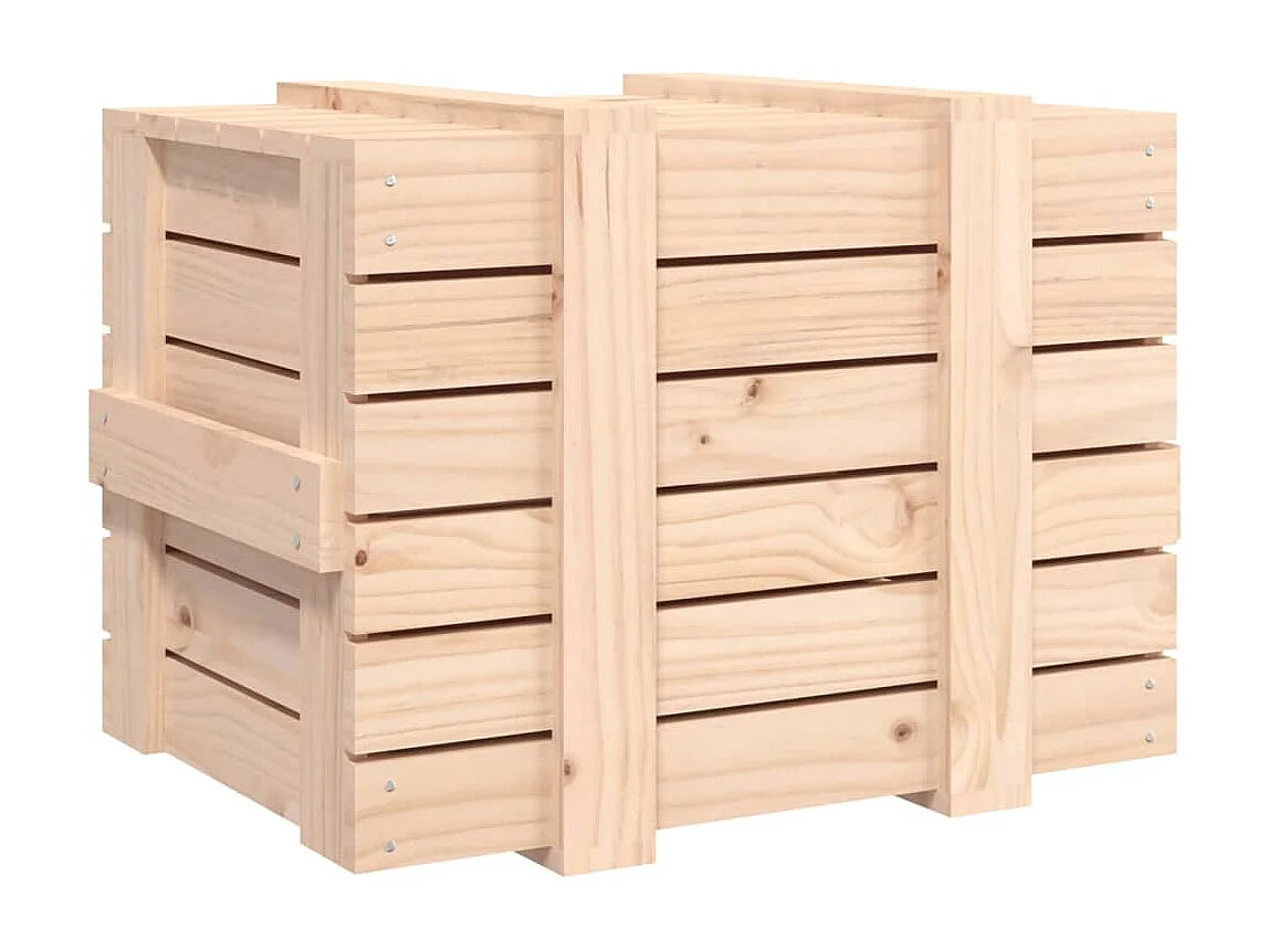 Boîte de rangement 58x40,5x42 cm Bois massif de pin
