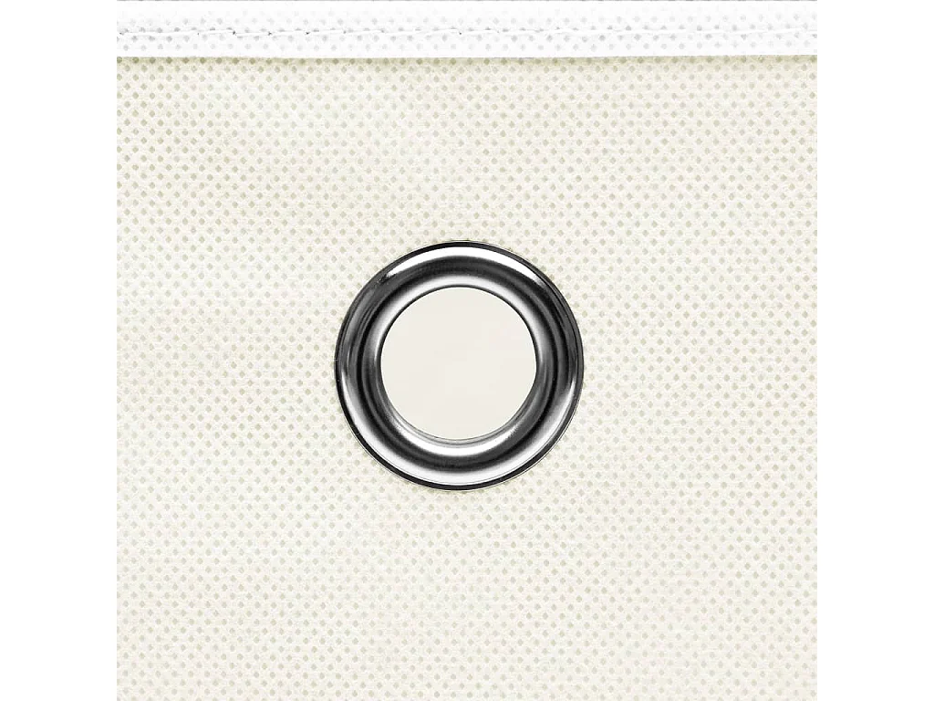 Boîtes de rangement avec couvercles 4pcs Blanc 32x32x32cm Tissu