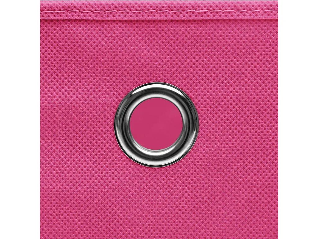 Boîtes de rangement avec couvercles 10 pcs 28x28x28 cm Rose