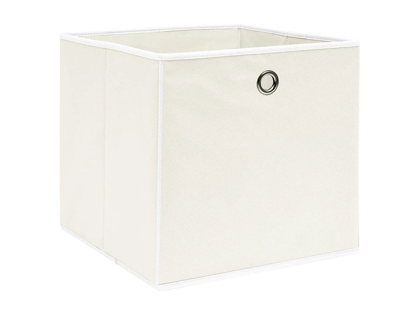 Cajas de almacenaje 10 uds Blanco 32x32x32 cm Tela