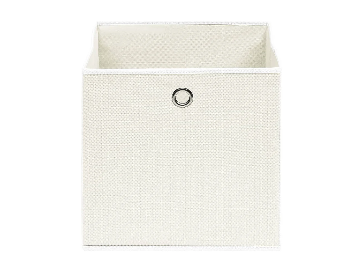 Cajas de almacenaje 10 uds Blanco 32x32x32 cm Tela