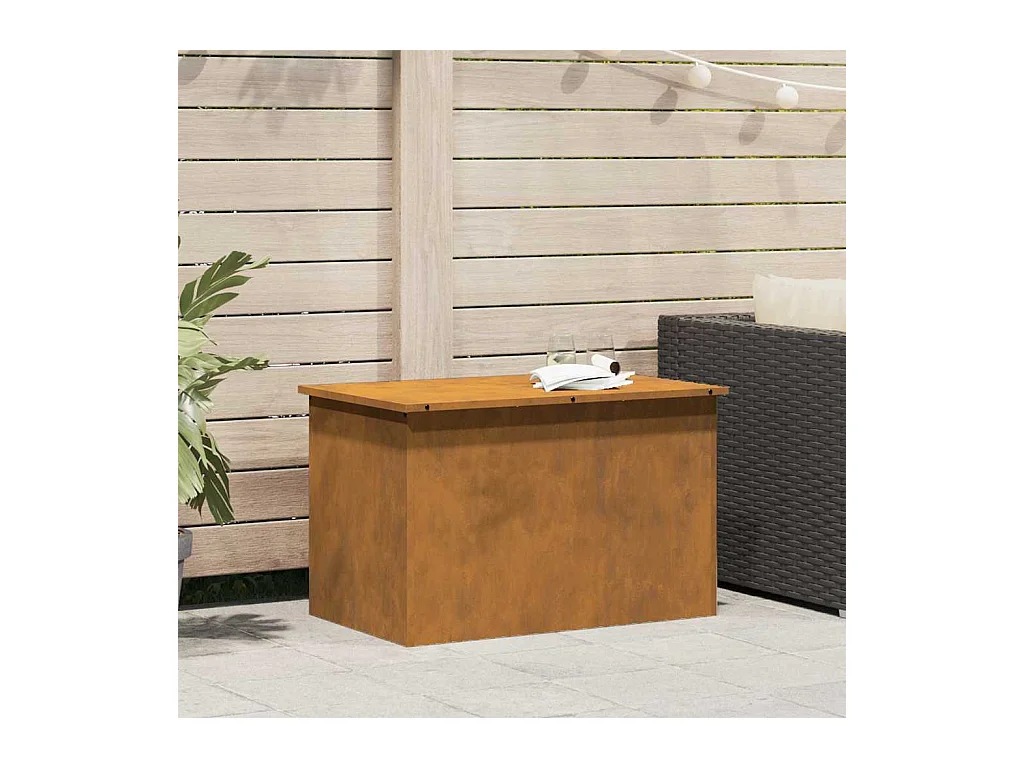 Boîte de Rangement Extérieure Marron 80 x 50.5 x 50 cm