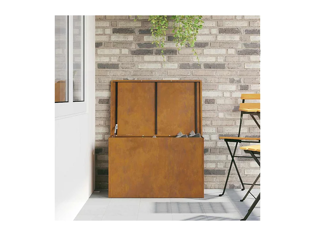 Boîte de Rangement Extérieure Marron 80 x 50.5 x 50 cm