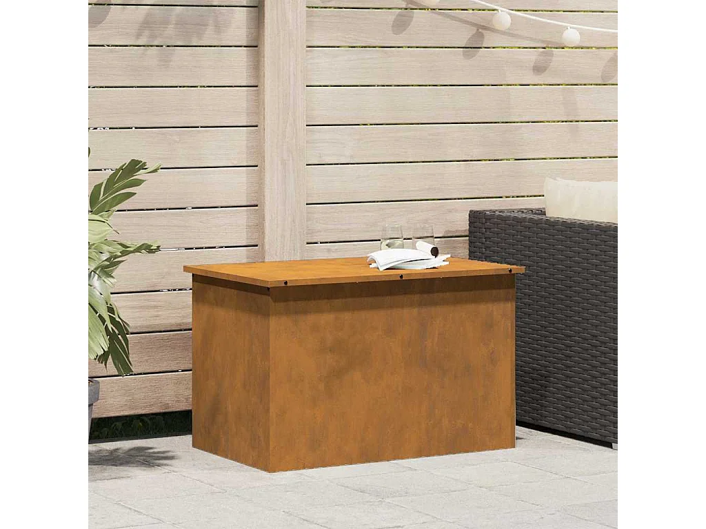 Boîte de Rangement Extérieure Marron 80 x 50.5 x 50 cm