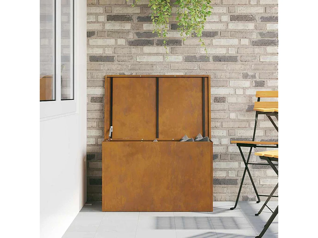 Boîte de Rangement Extérieure Marron 80 x 50.5 x 50 cm