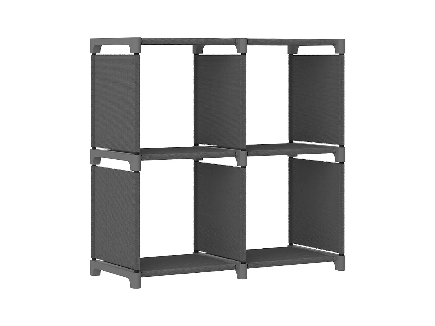 Étagère d'affichage 4 cubes Gris 69x30x72,5 cm Tissu