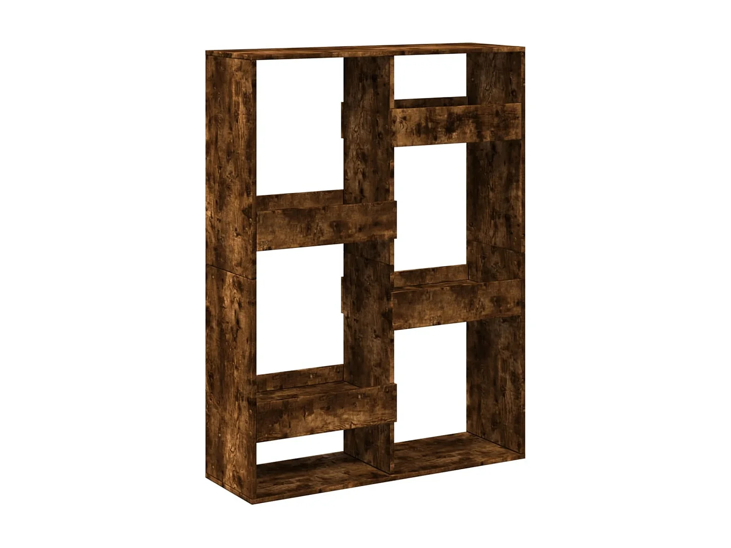 Parete divisoria in rovere affumicato 100x33x135 cm in legno ingegnerizzato