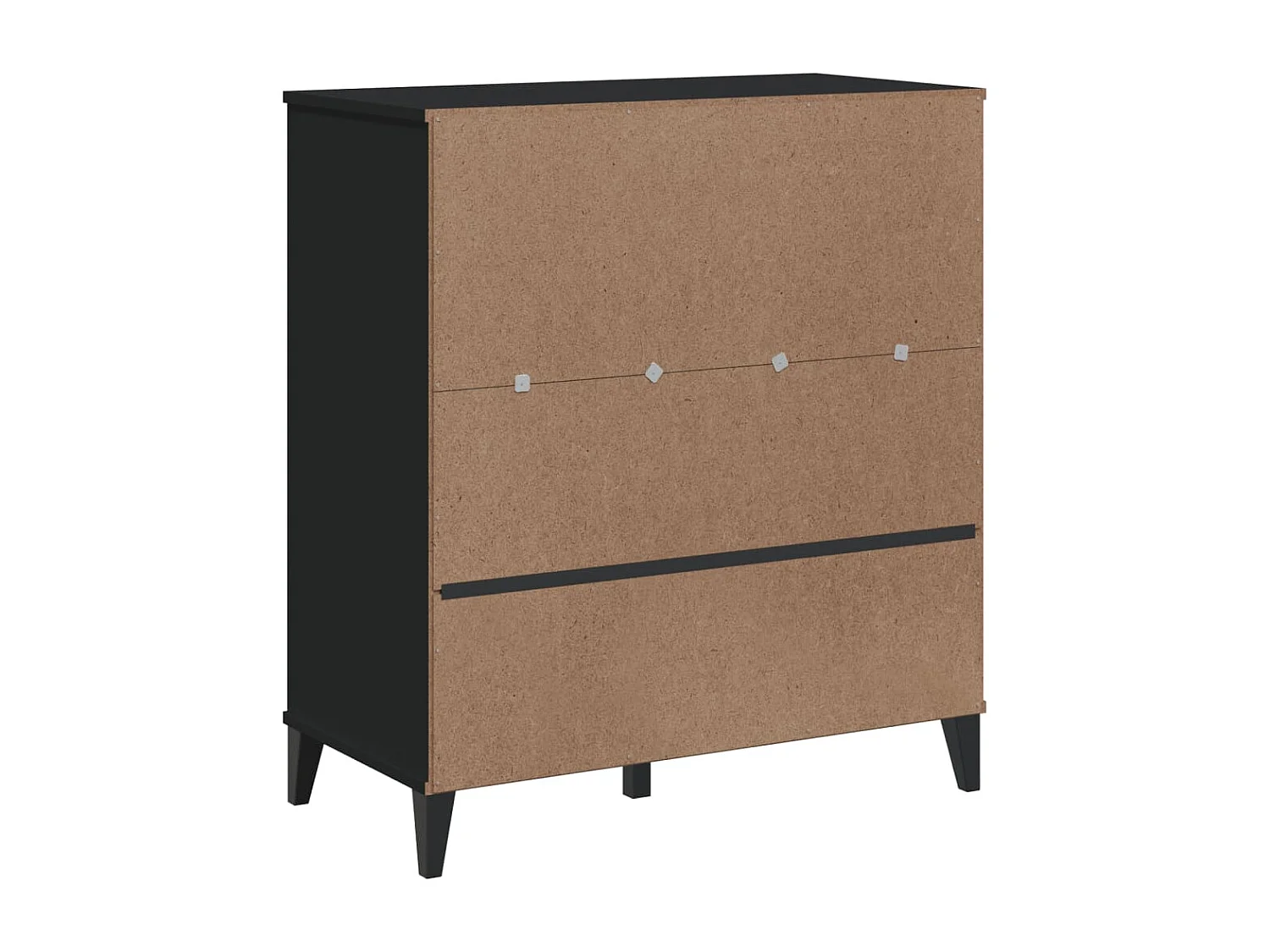 Libreria VIKEN nera 80x40x90 cm in legno ingegnerizzato