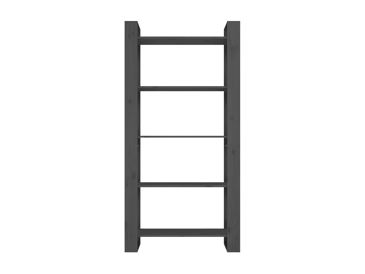 Bibliothèque/Séparateur de pièce Gris 80x35x160 cm Bois massif