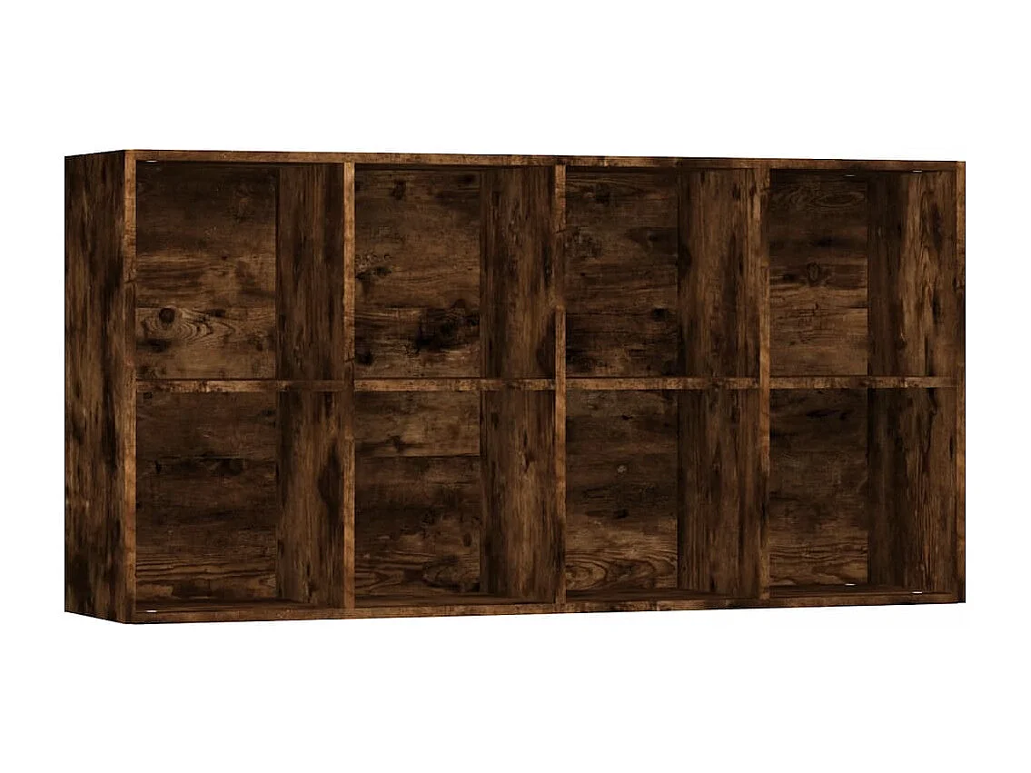 Bibliothèque/Buffet Chêne fumé 66x30x130 cm Bois d'ingénierie