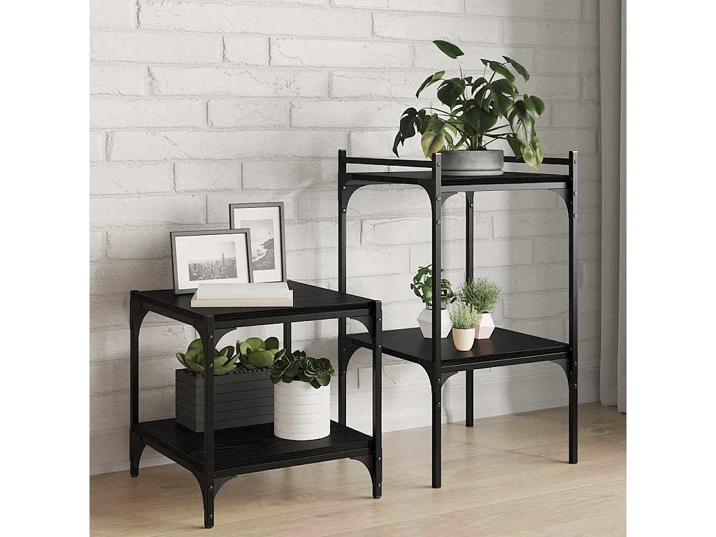 Étagère à livres 4 pcs Noir 40 x 40 x 1.5 cm Bois d'ingénierie