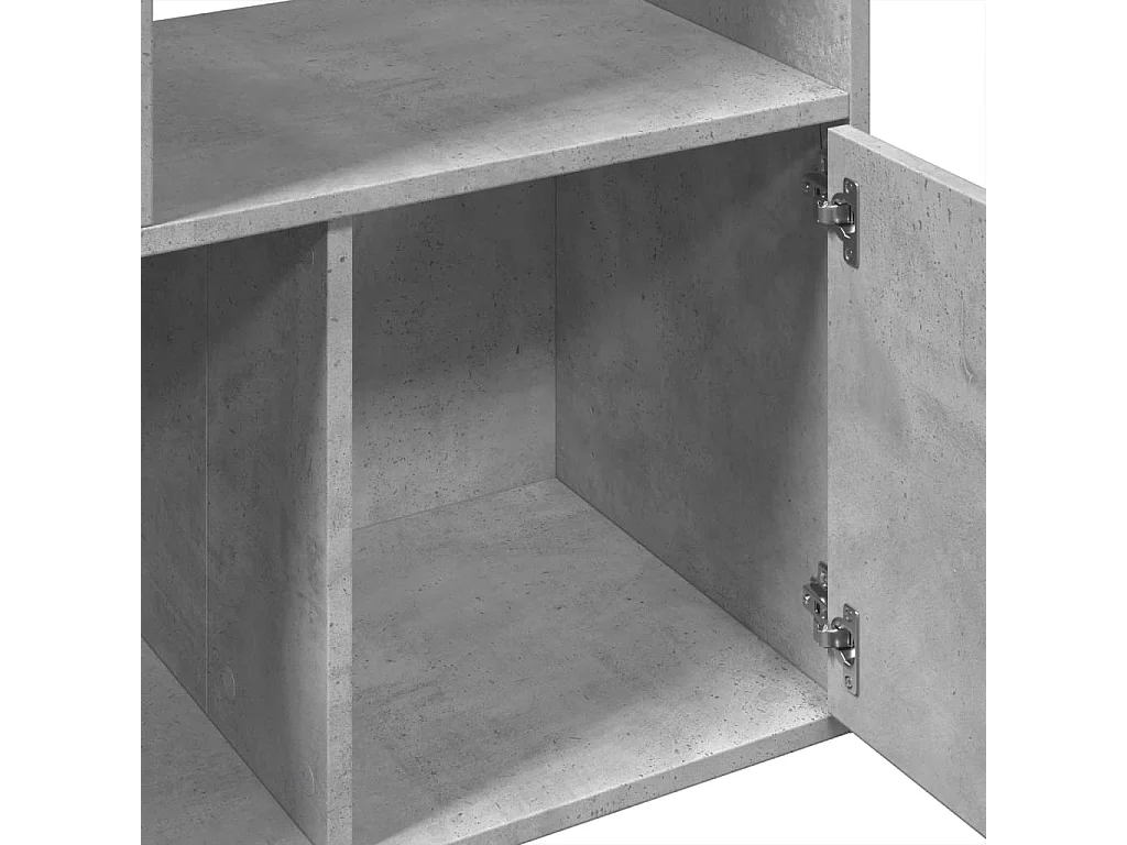 Libreria grigio cemento 70x36x189 cm in legno ingegnerizzato