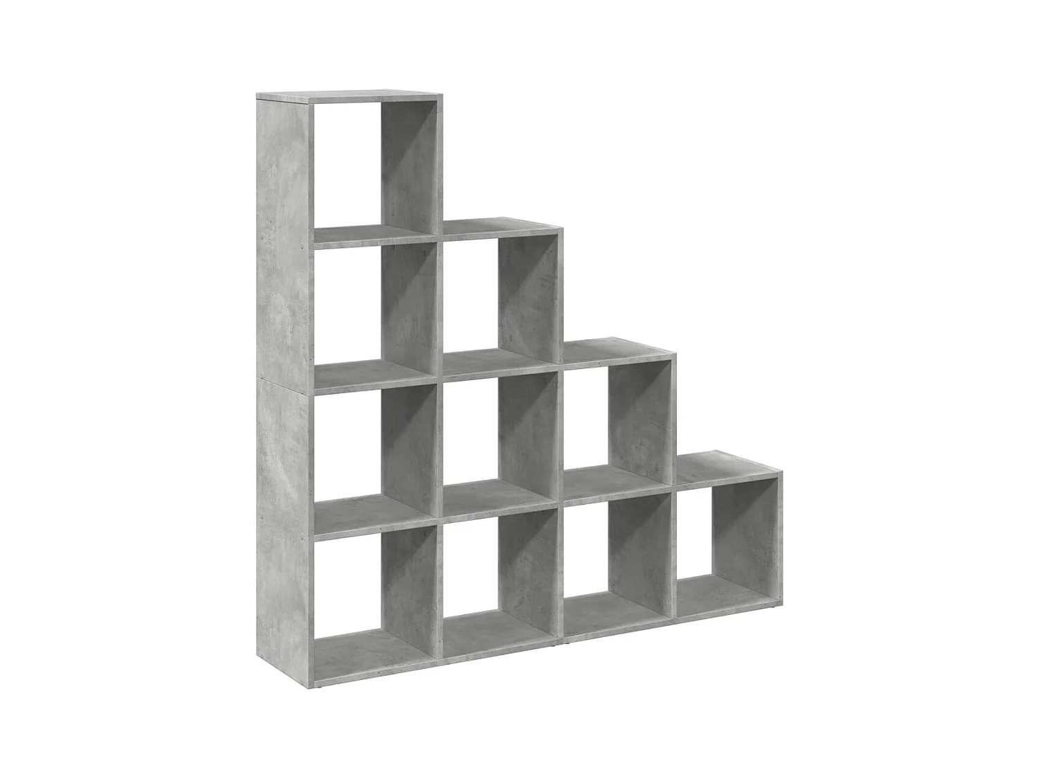 Étagère séparatrice de pièce à 4 niveaux gris béton