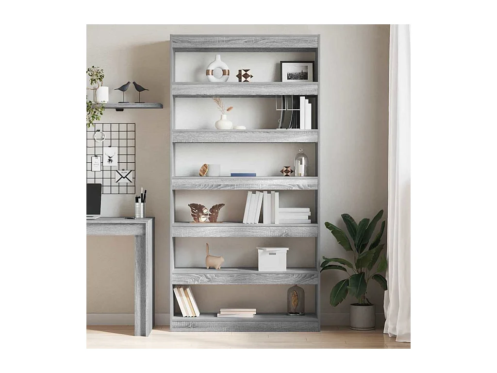 Bibliothèque Sonoma gris 100 x 30 x 198 cm Bois d'ingénierie