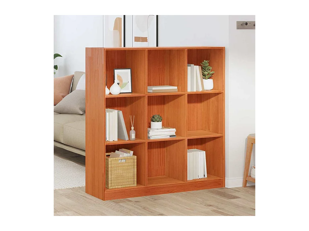 Cabinet de Livre / Diviseur de Pièce Marron cire