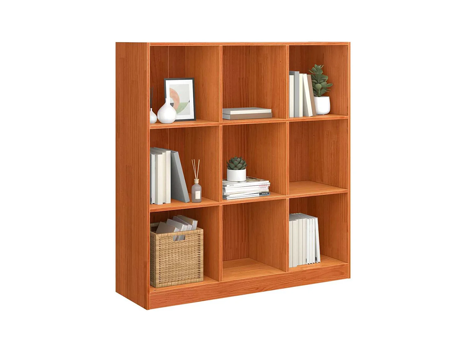 Cabinet de Livre / Diviseur de Pièce Marron cire