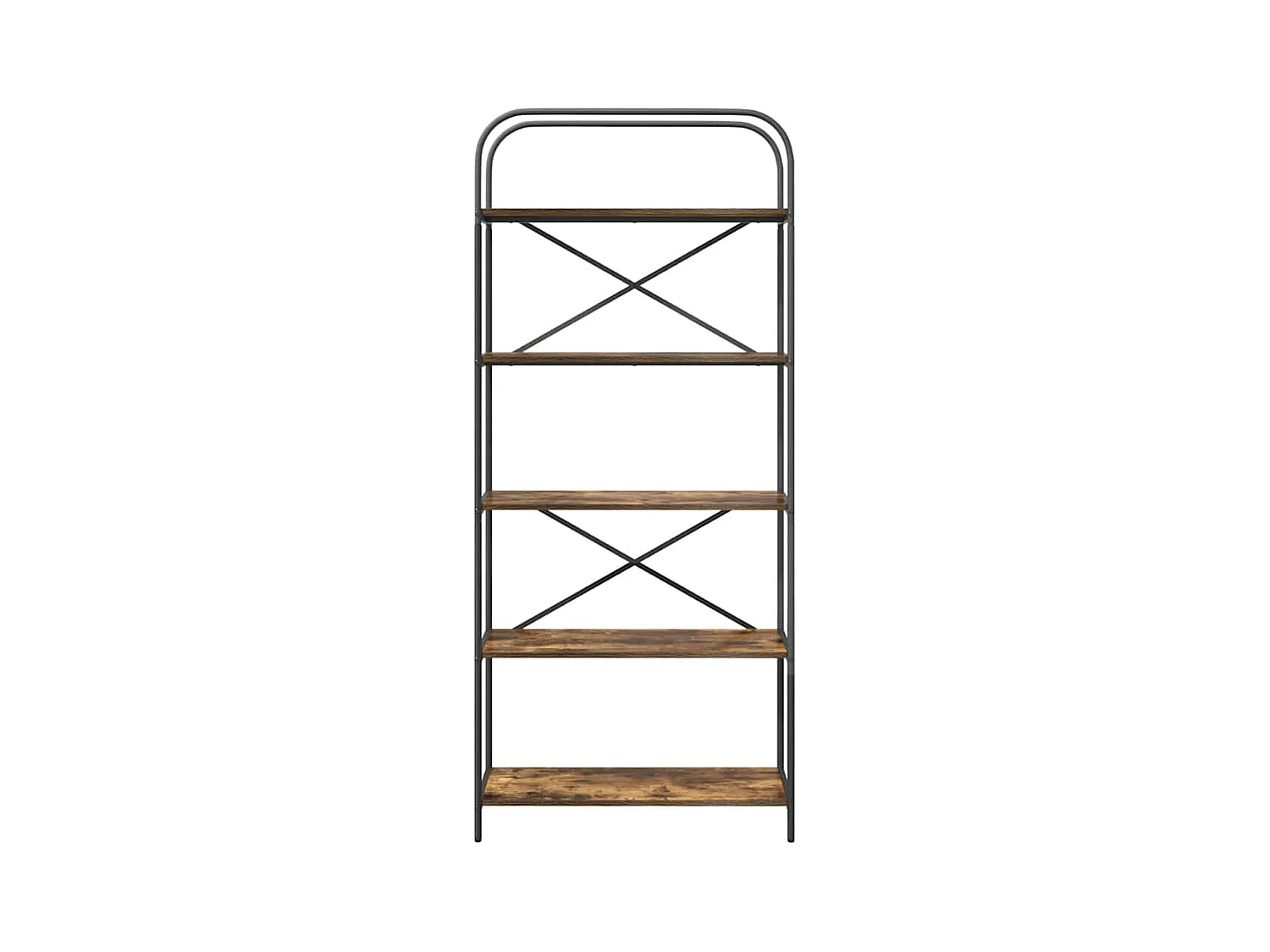 Regal aus geräucherter Eiche, 80 x 30 x 183 cm, Holzwerkstoff