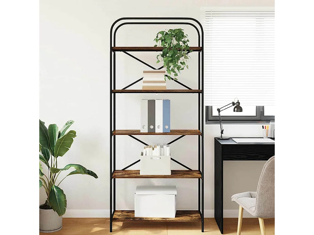 Étagère Chêne fumé 80 x 30 x 183 cm Bois d'ingénierie