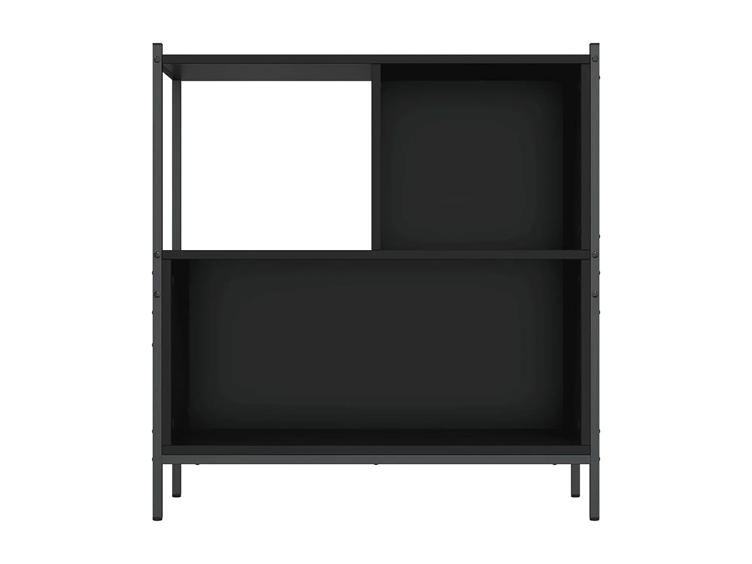 Librería negra 72x28x77,5 cm madera contrachapada