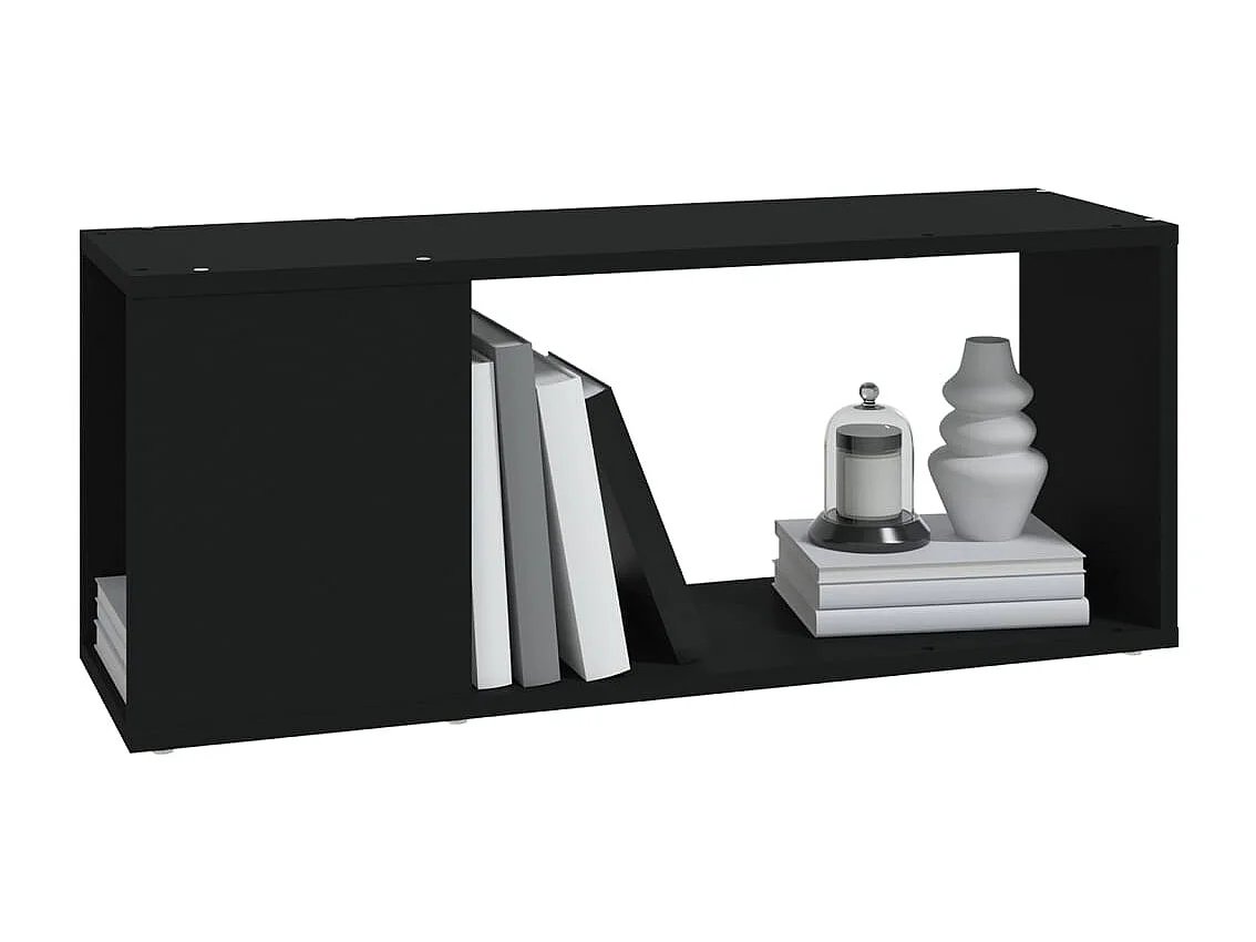 Zwarte tv-kast 80x24x32 cm Technisch hout