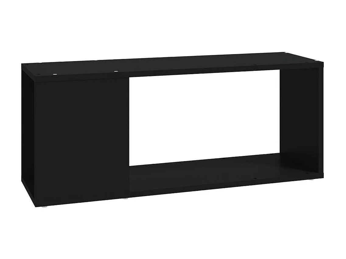 Mueble de TV negro 80x24x32 cm Madera de ingeniería
