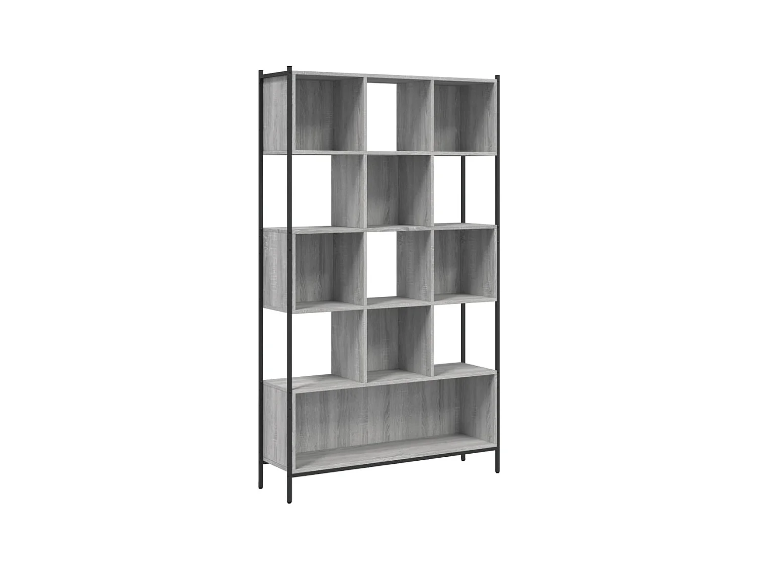 Sonoma grijze boekenkast 102x28x172 cm bewerkt hout