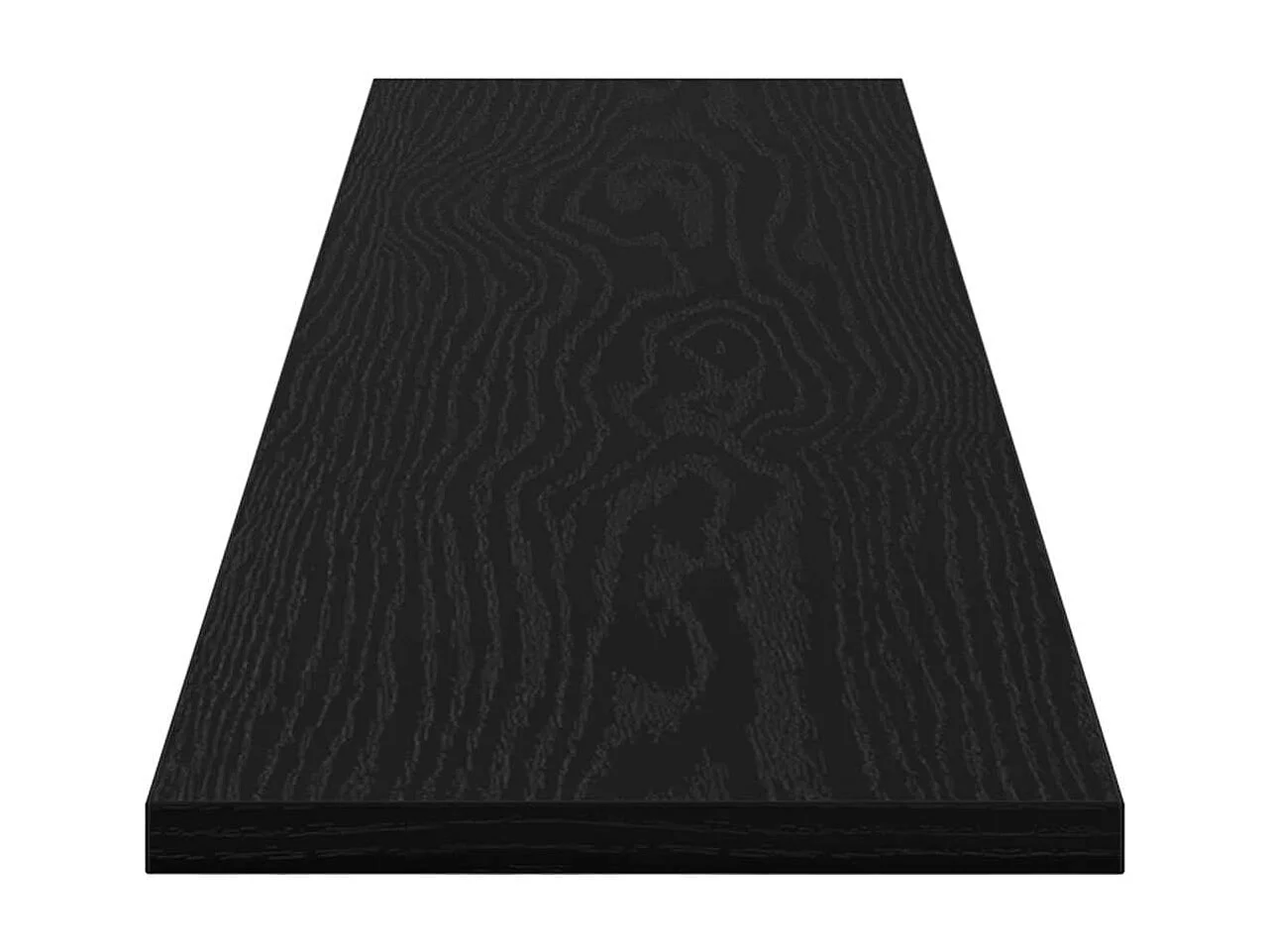 Étagère à livres 4 pcs Noir 100 x 20 x 1.5 cm Bois d'ingénierie