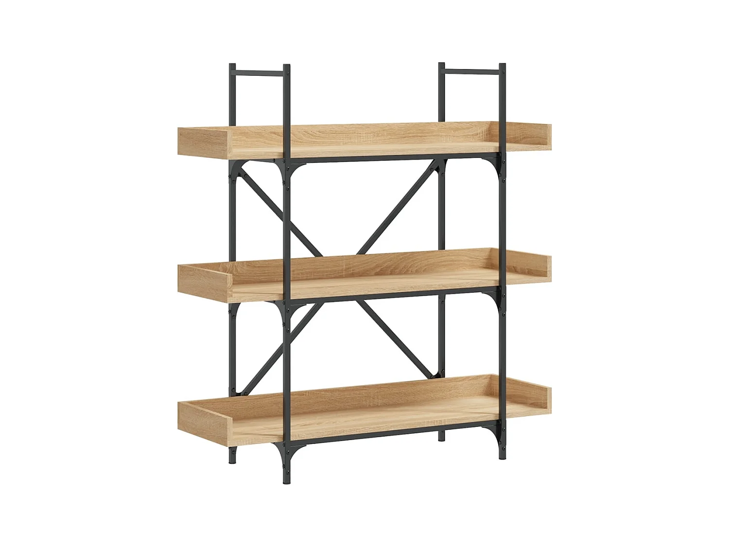 3-laags boekenkast Sonoma eiken 100x33x108,5 cm