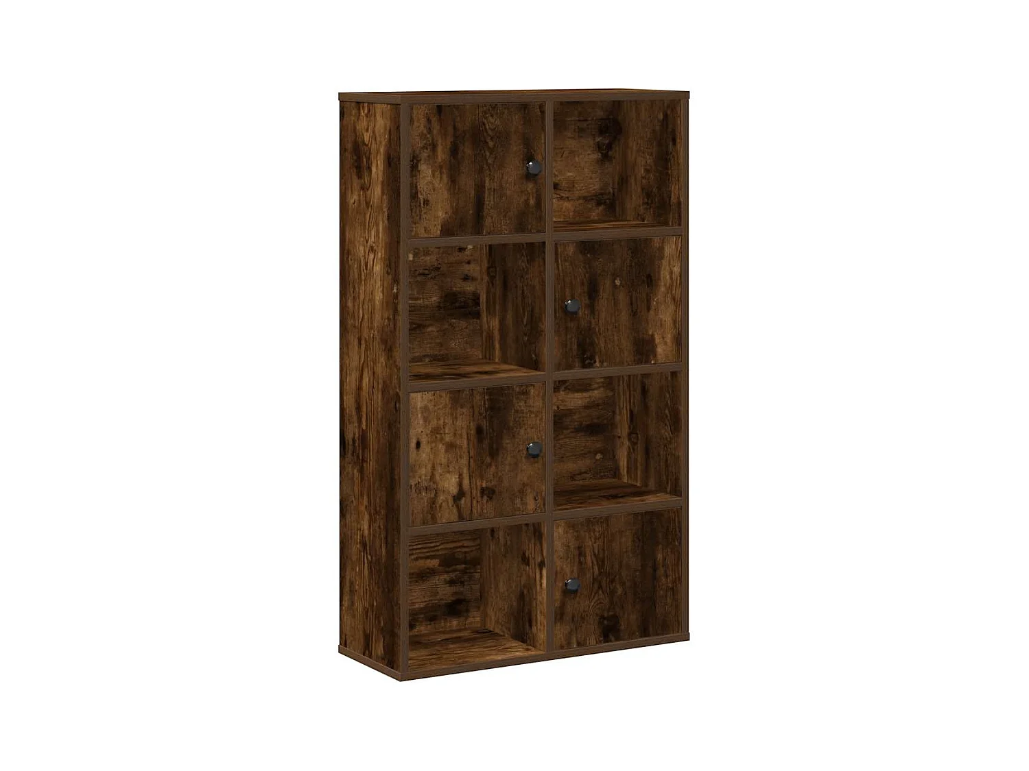 Bibliothèque chêne fumé 60x24x101,5 cm bois d'ingénierie