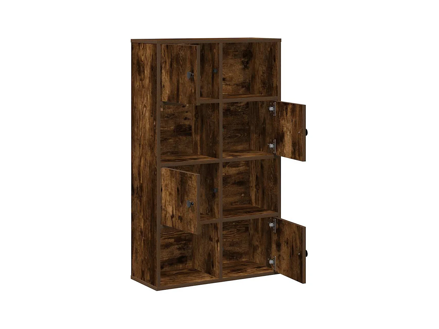 Bibliothèque chêne fumé 60x24x101,5 cm bois d'ingénierie