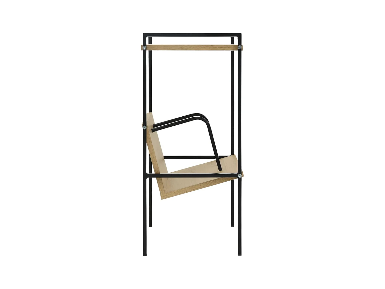 Libreria a 2 ripiani in rovere nero 52x28x59 cm in legno ingegnerizzato