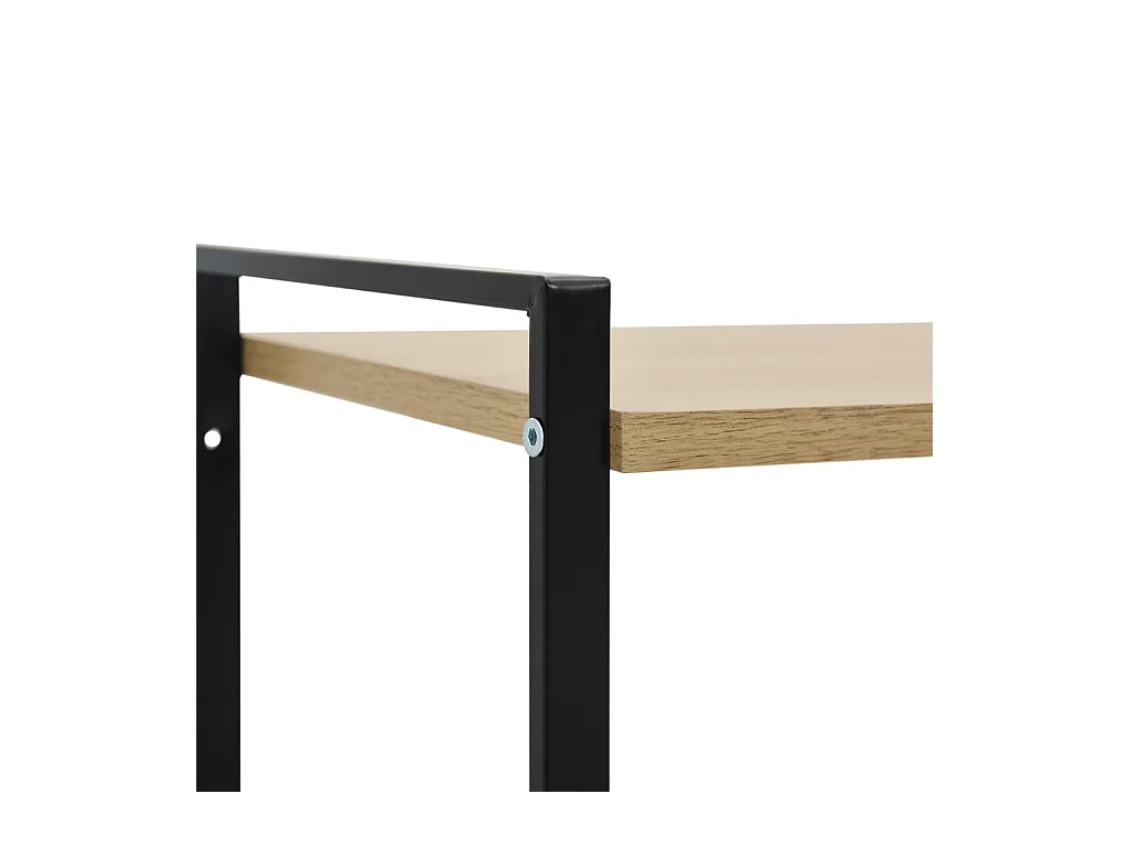 Libreria a 2 ripiani in rovere nero 52x28x59 cm in legno ingegnerizzato