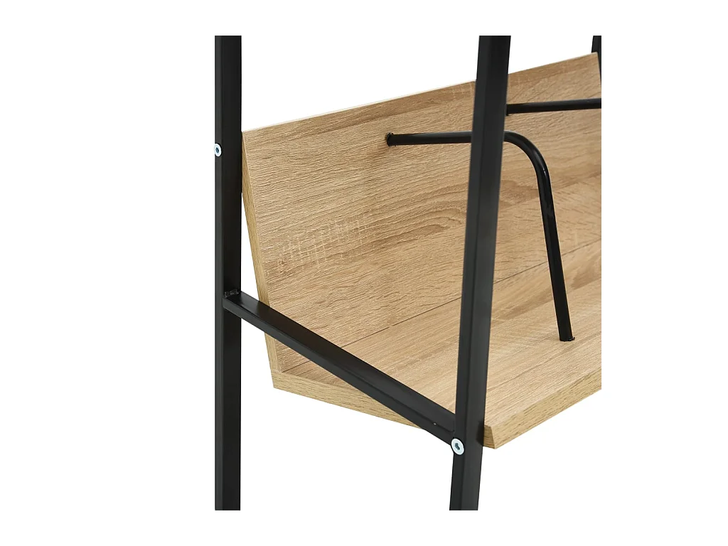 Libreria a 2 ripiani in rovere nero 52x28x59 cm in legno ingegnerizzato