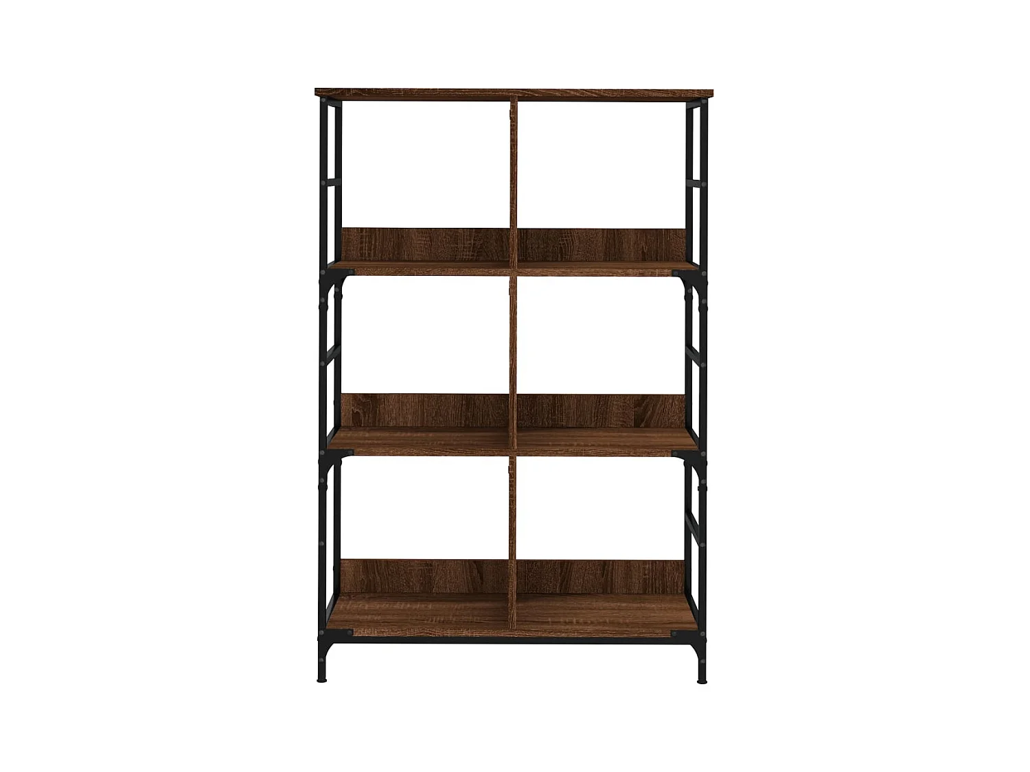 Librería de roble marrón 78,5x33x117,5 cm madera de ingeniería